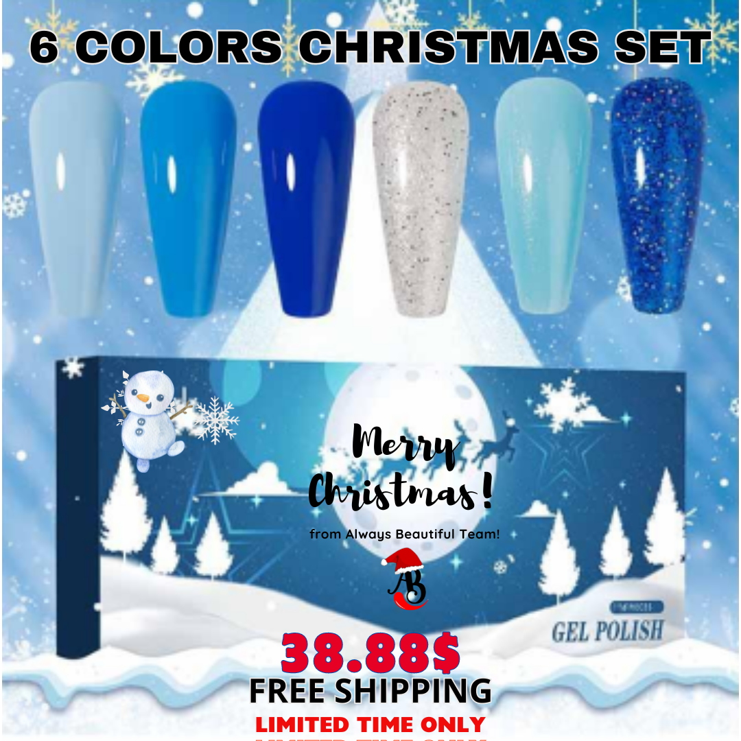 Collection 6 colors Gel Christmas AB