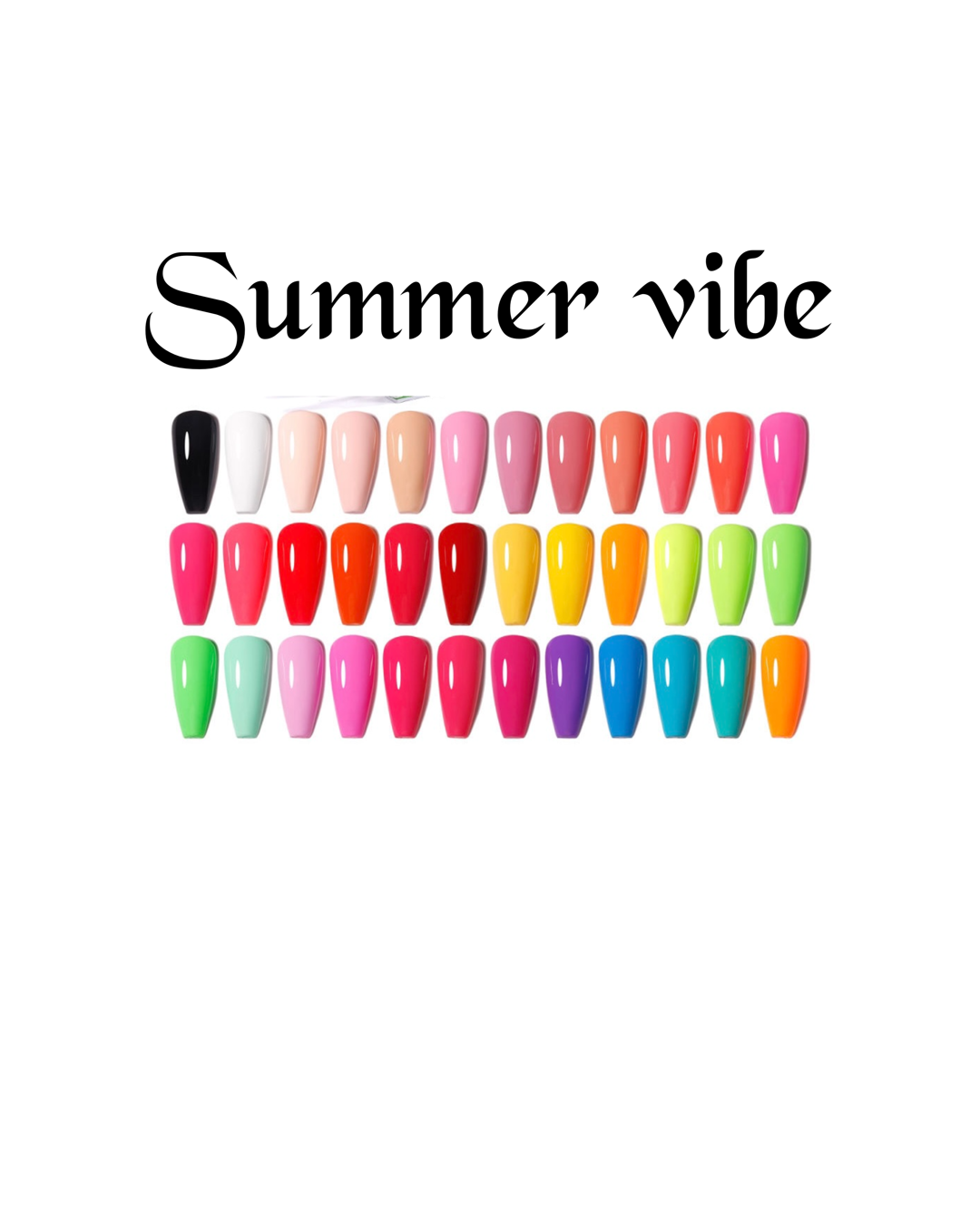 Always beautiful 36 colors Gel polish summer neon collection