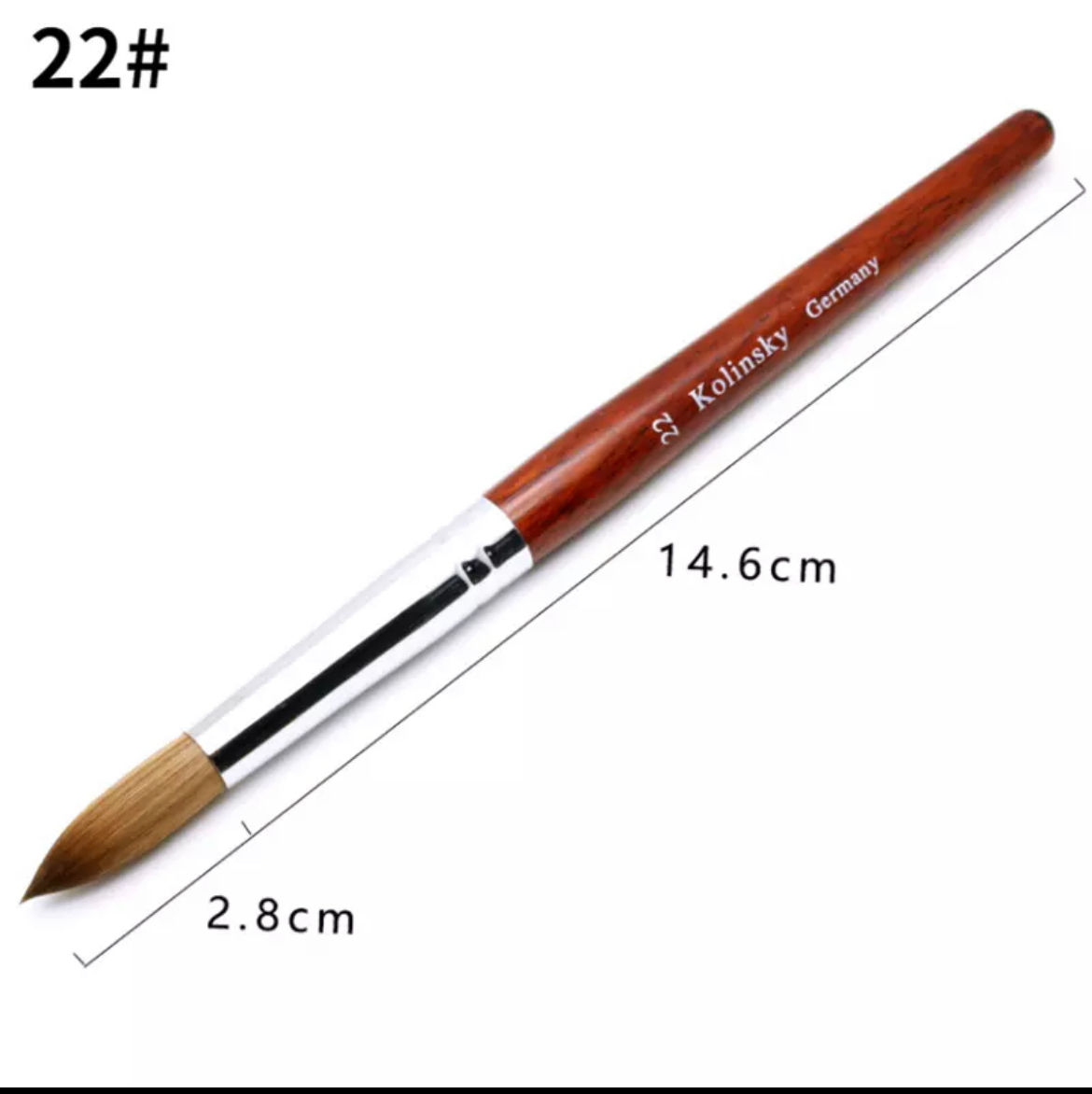 Kolinsky Acrylic Nail Brush Good Quality Nail Art Mink Brush Wood Handle Gel Bui