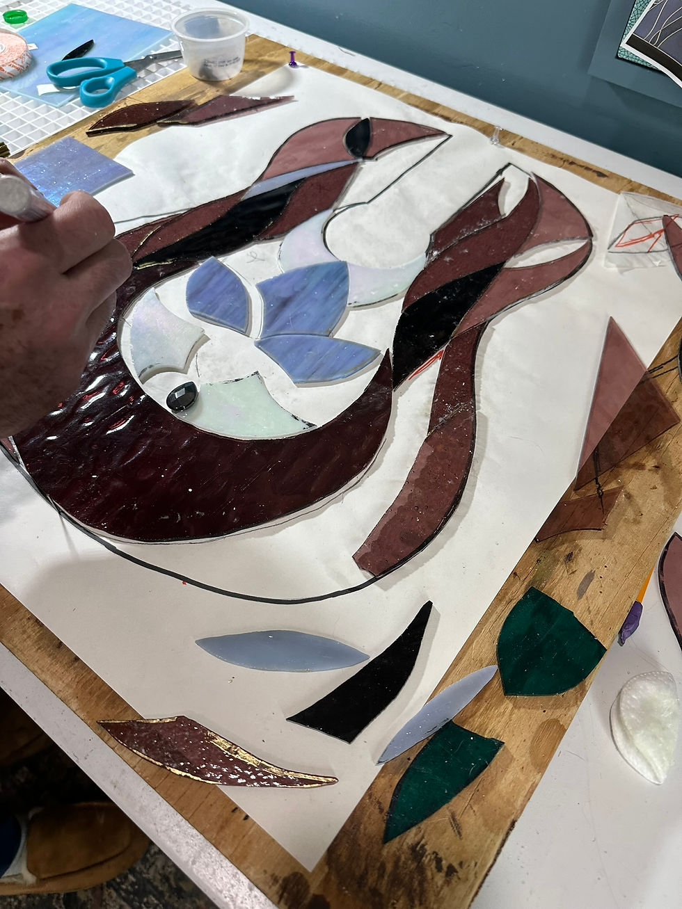 Thumbnail: Stained Glass Guitar Light - Lotus Rising