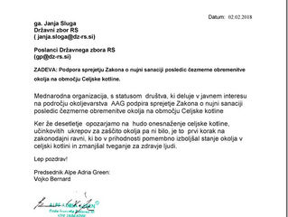 S predlogom zakona za sanacijo okolja v Celjski kotlini