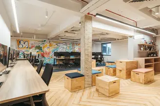 Office interior photography of a commercial workspace at 88A, Singapore.
