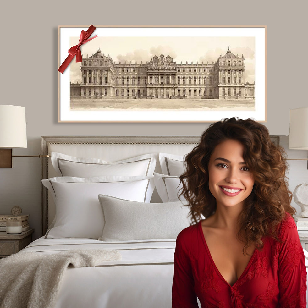 Thumbnail: Regal Repose: Framed 18th Century French Palace Giclée Fine Art Print on Canvas
