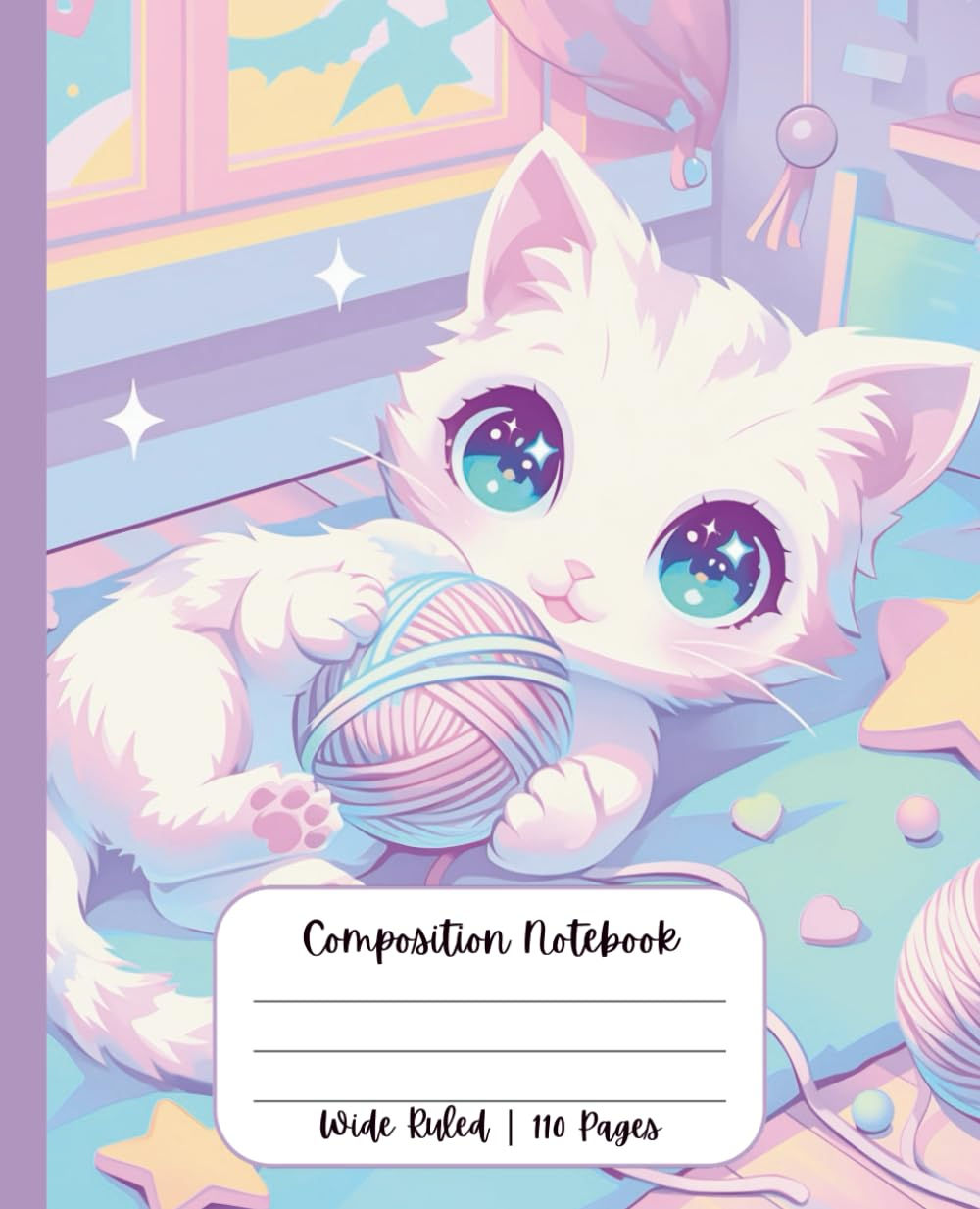 Composition Notebook Wide Ruled Girls Cute Pastel Pink Aesthetic Preppy | Kawaii