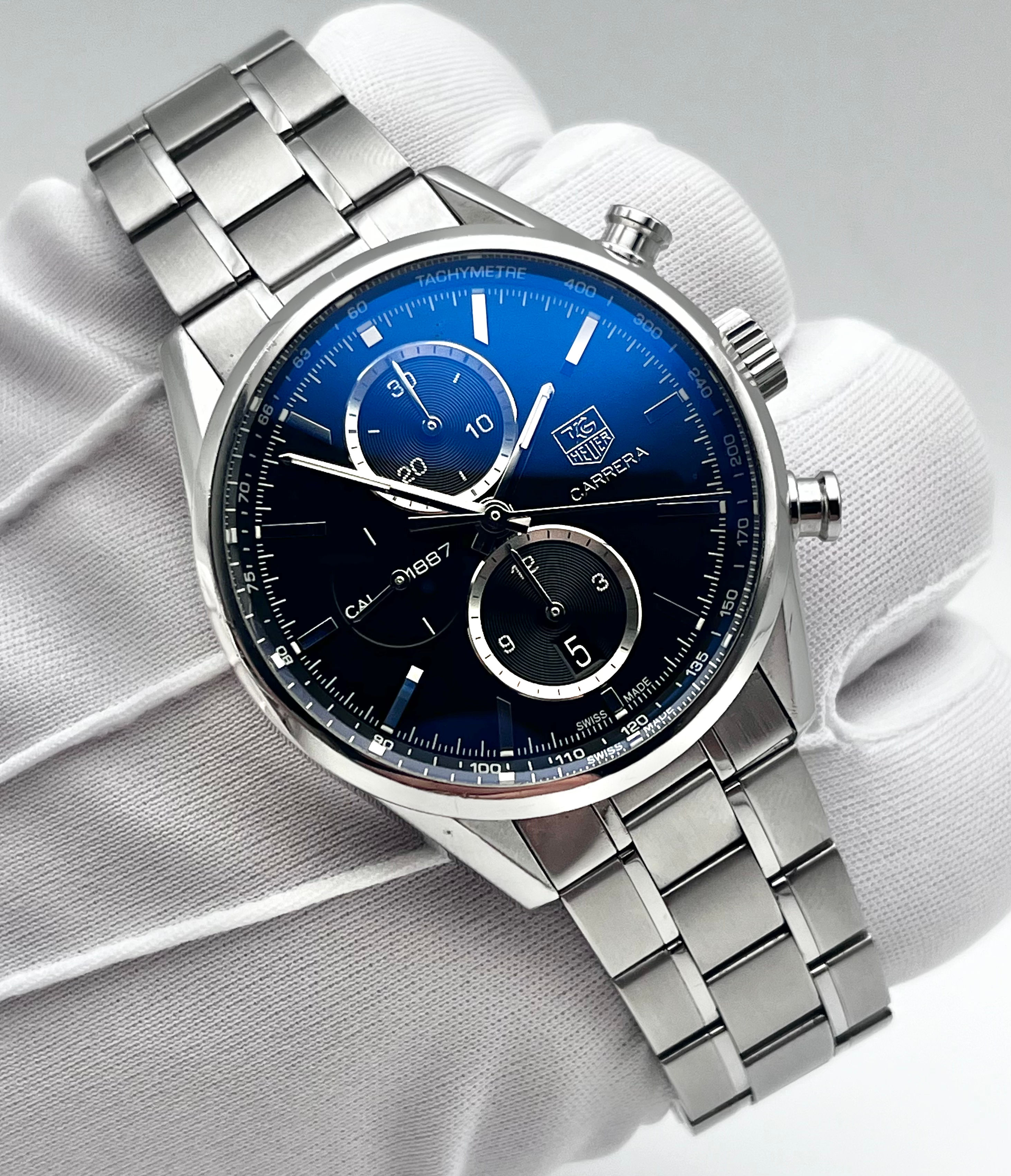 TAG Heuer Carrera Calibre 1887 41mm Black (CAR2110) 2010 Box Papers Warranty