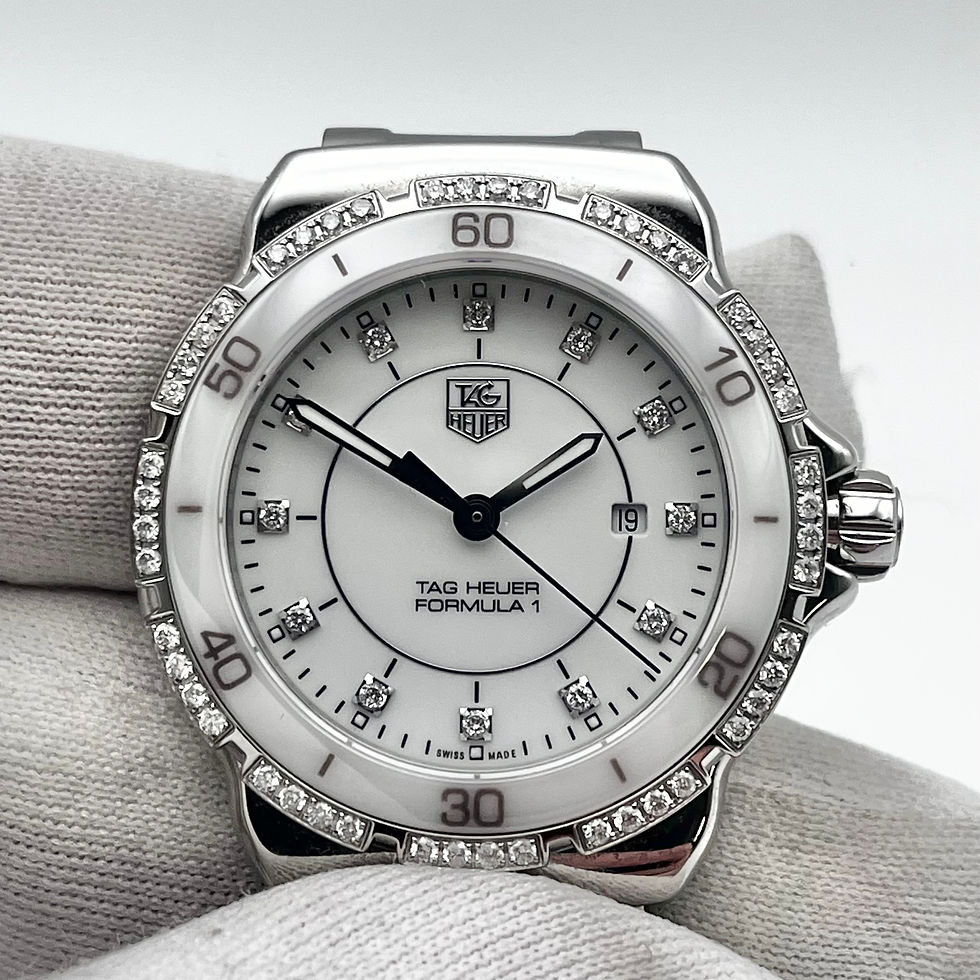 Thumbnail: Ladies TagHeuer F1 Diamond White 32mm (WAH1313) 2016 Box Papers Warranty