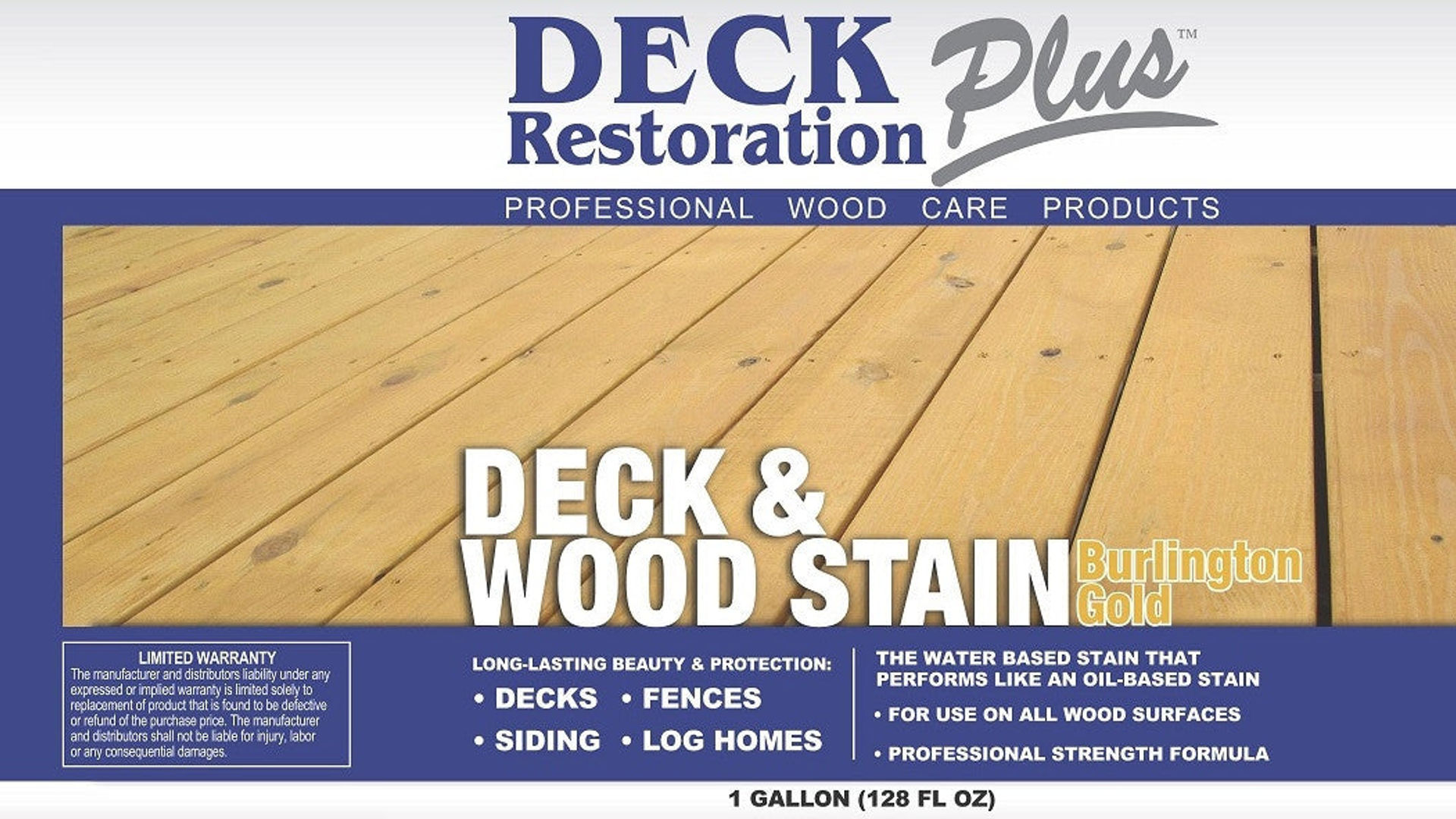 Deck Restoration Plus Deck & Wood Stain: Burlington Gold