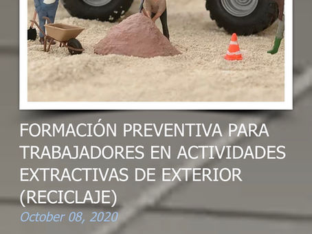 Curso abierto: reciclaje de operarios mineros de exterior