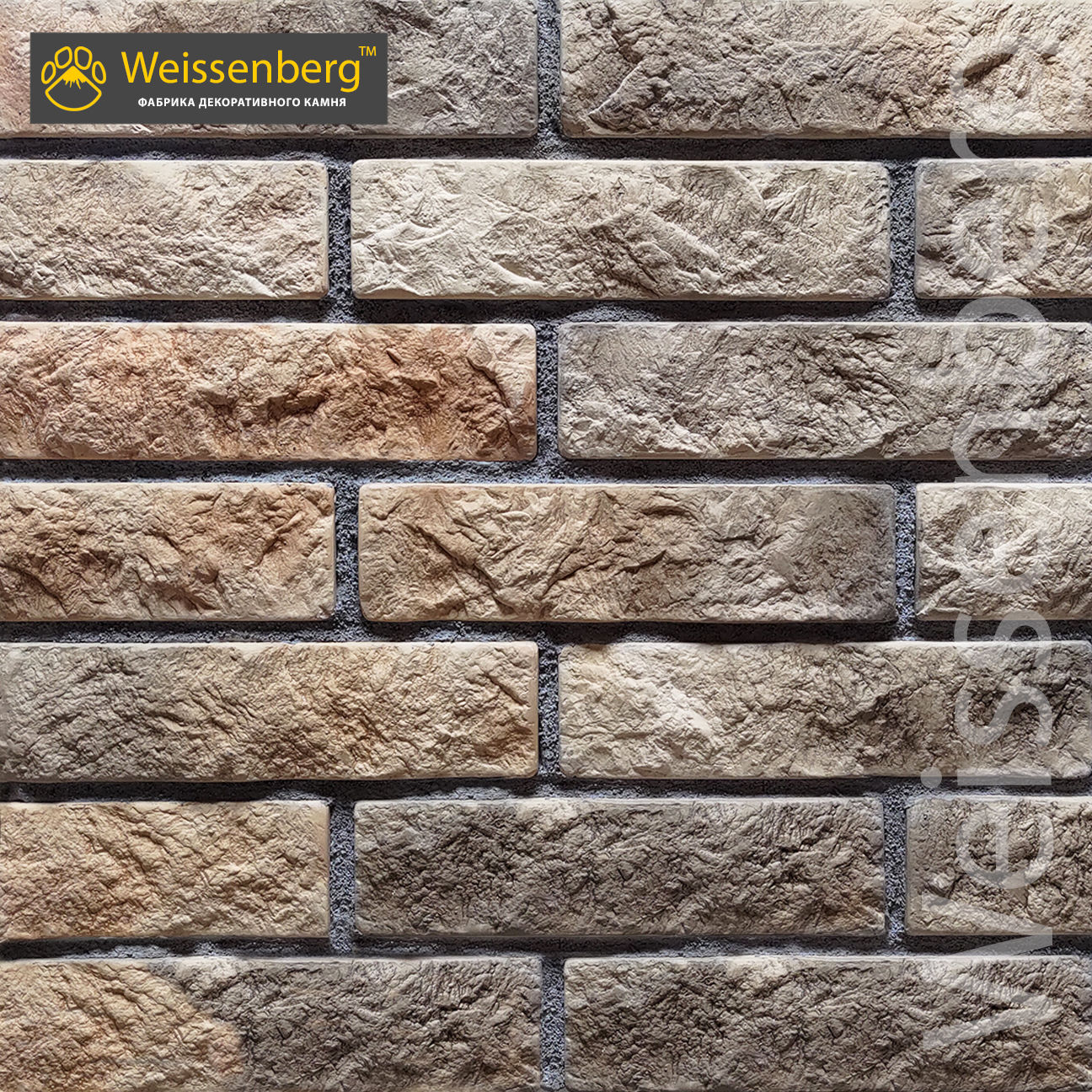 венский клинкер серый с коричневым