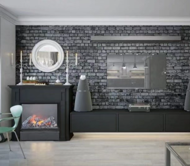 Миниатюра: дизайн старого кирпича в сером цвете