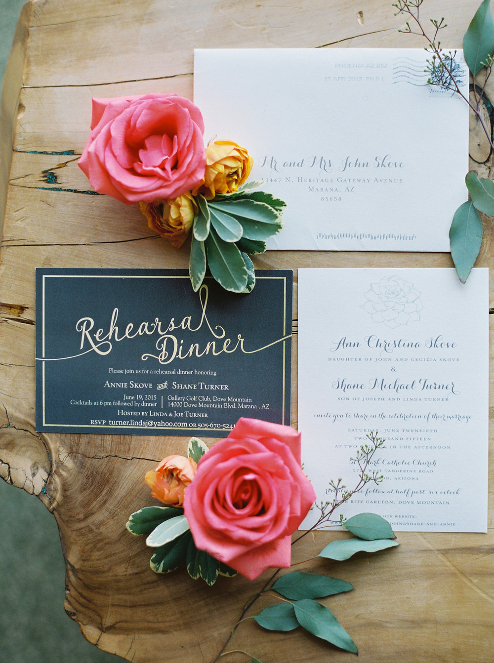 Ritz Carlton Dove Mountain Wedding, Details, Invitation Suite
