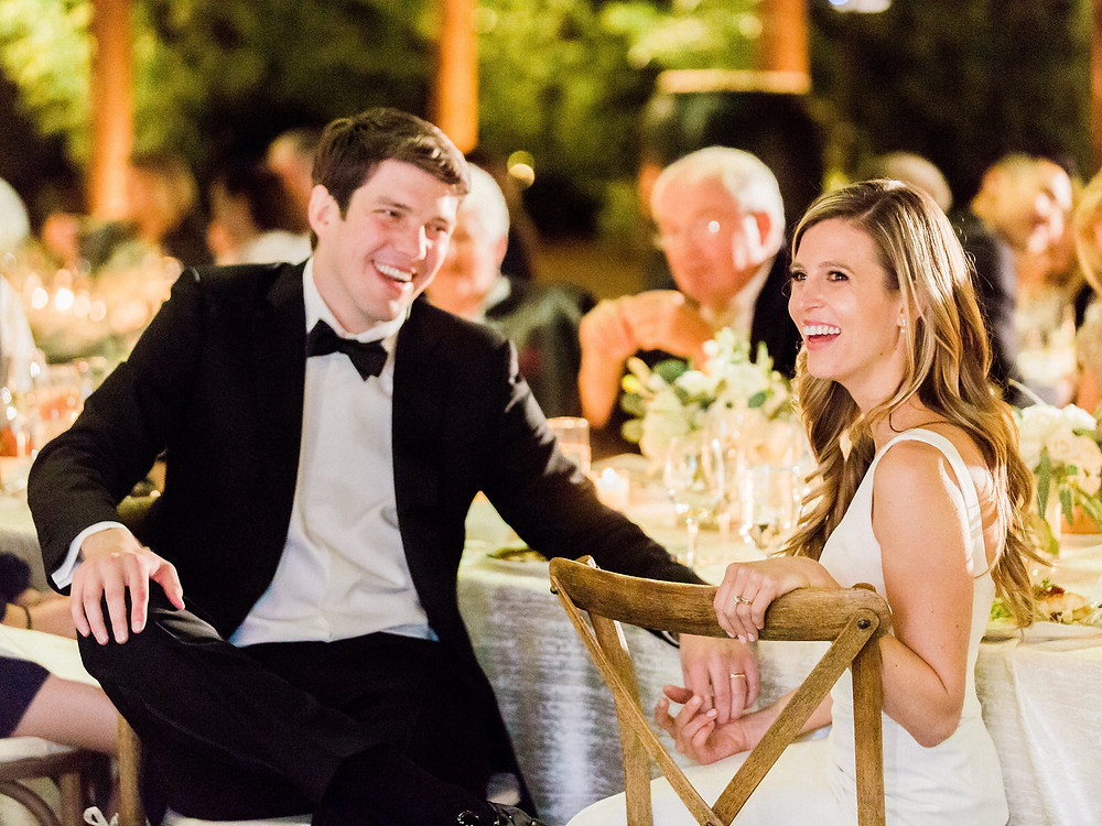 Four Seasons in Scottsdale Arizona Dinner Al Fresco on Main Lawn, Couple during Toasts