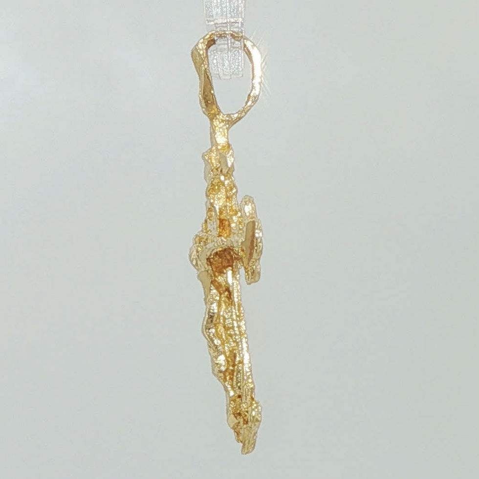 Miniatura: Textured Yellow Gold Cross Pendant