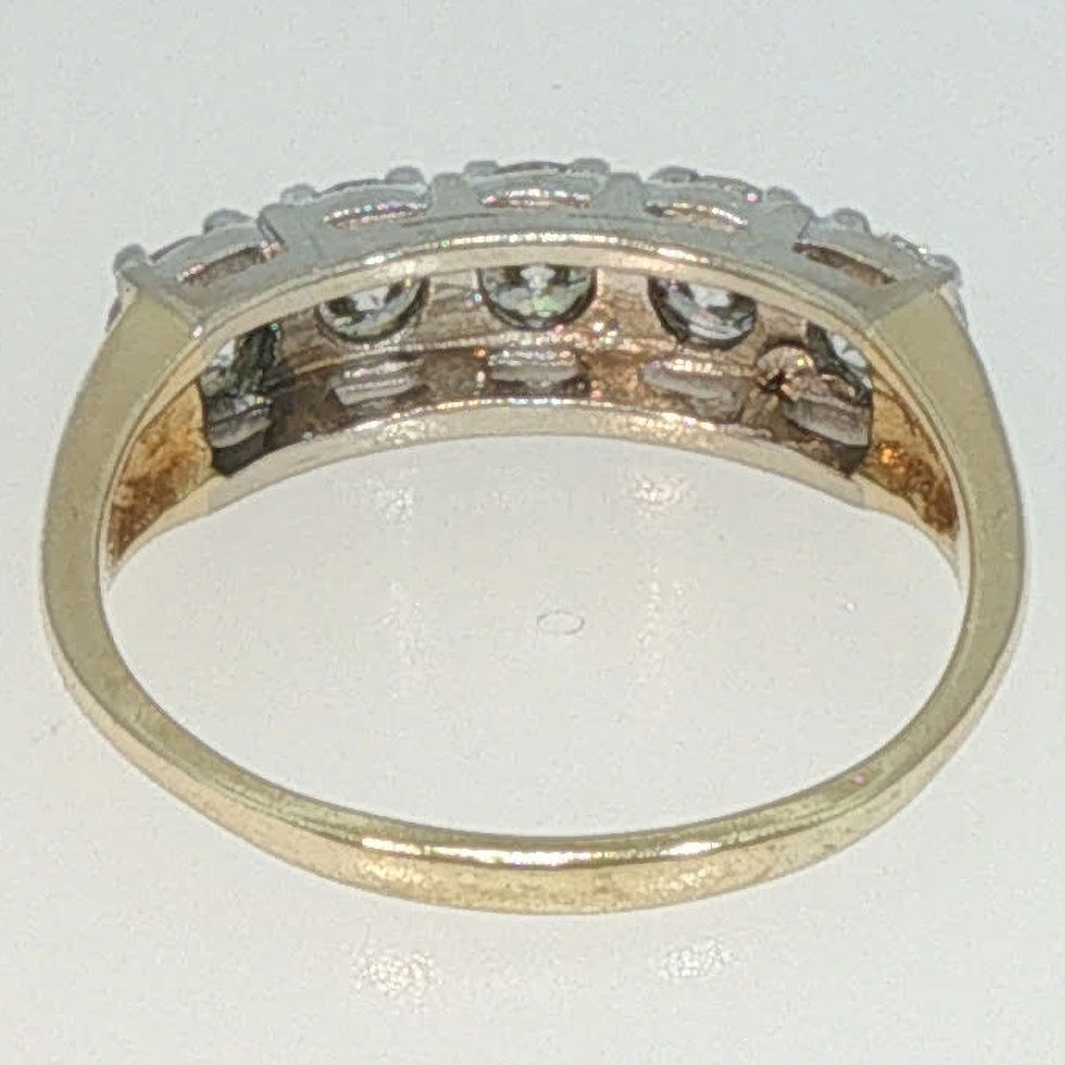 Miniatura: Two-Tone Five-Stone Diamond Anniversary Ring
