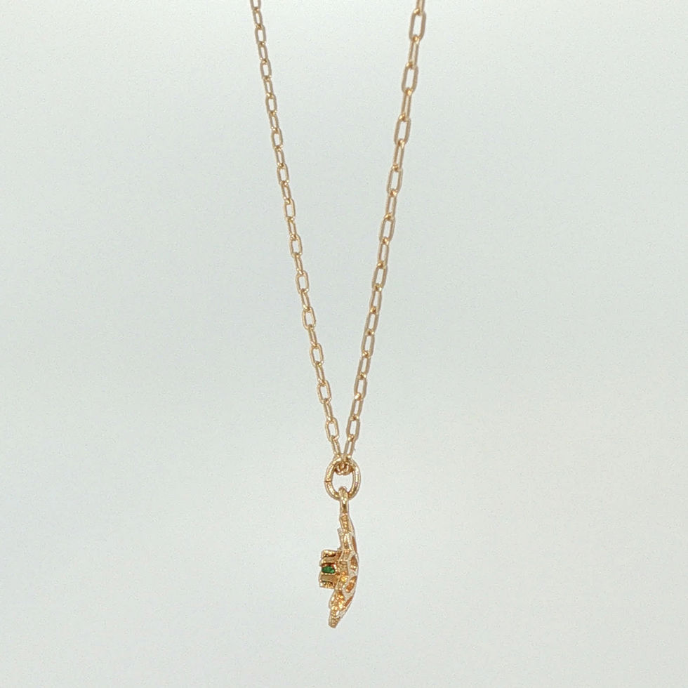 Miniature : Floral Openwork Pendant Necklace in Yellow Gold