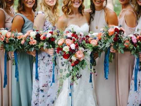 Colorful and Tahoe Blue Floral (Real Wedding)