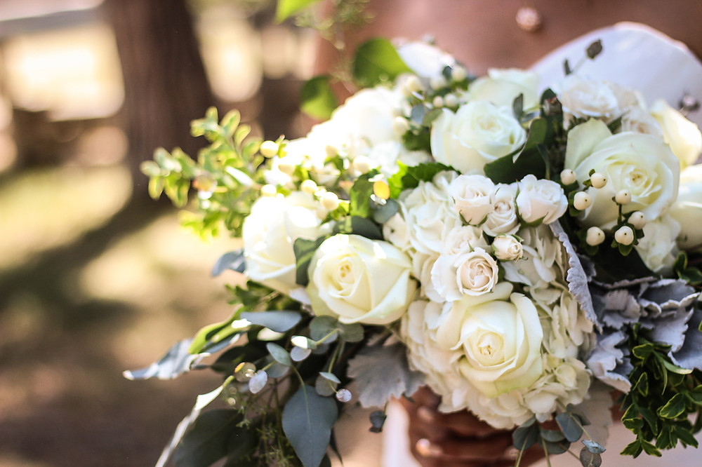 A Floral Affair Crisp White Bridal Bouquet