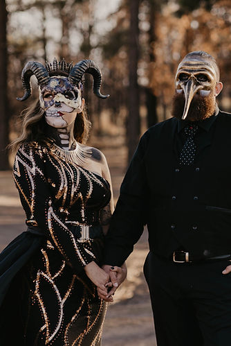 Kelly and Phillip Bride of The Bride's Floral Mortician