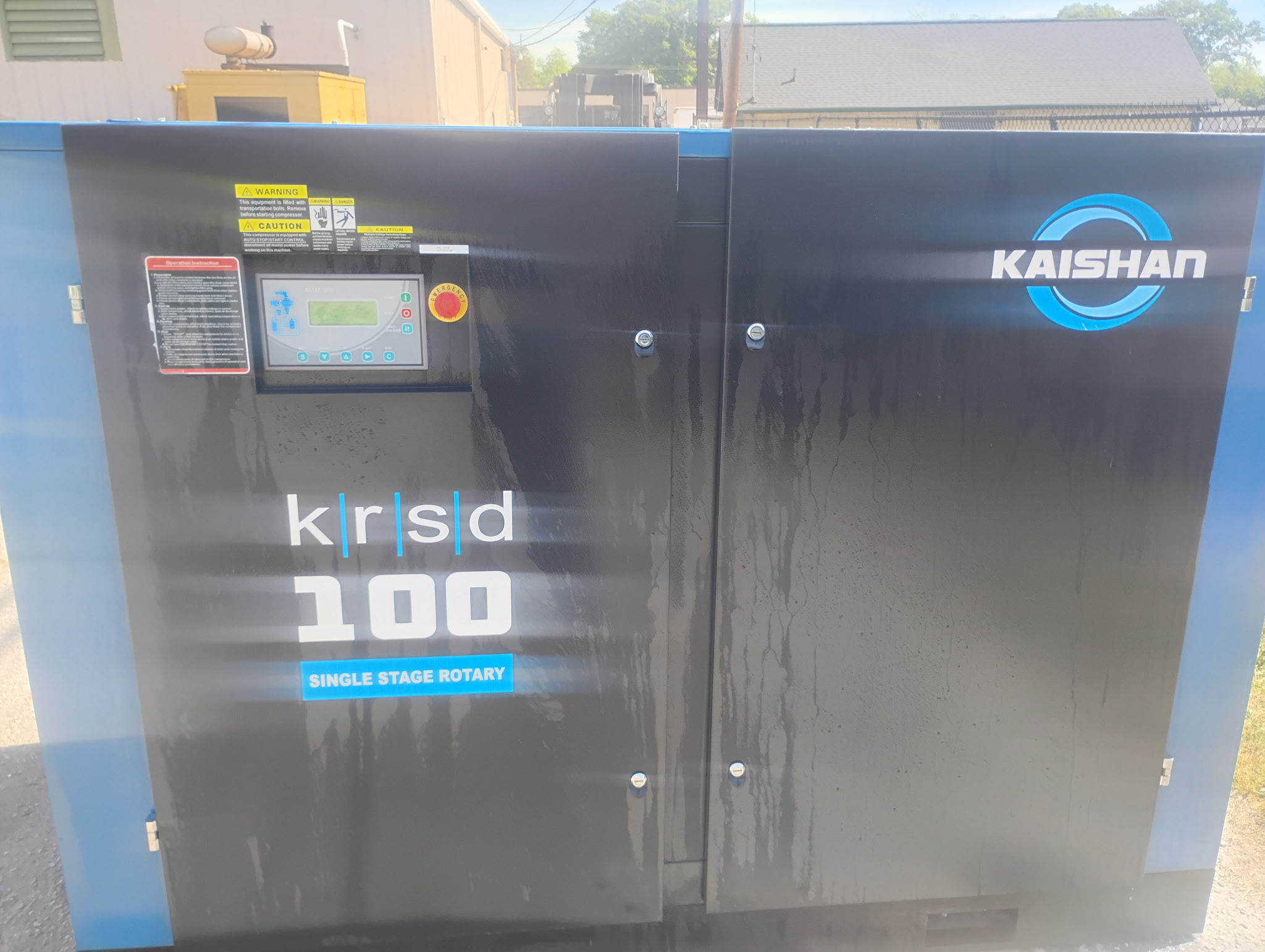 100 HP Kaishan KRSD100 Rotary Skid Enclosed Compressor