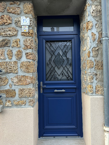 Porte entrée pavillon maison bois