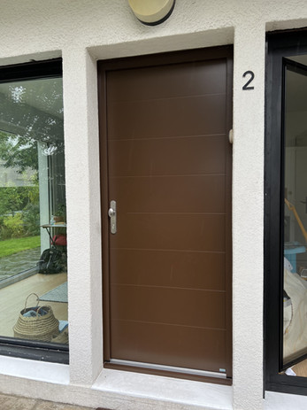Porte entrée pavillon maison aluminium