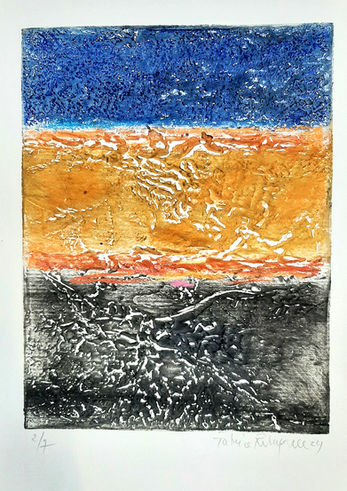 Gravure - La ligne de partage 1 - 35 x 27cm sur vélin d’arches 250g - 2024 - 7 épreuves