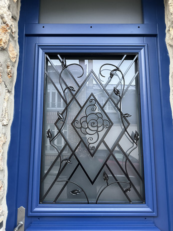 Porte entrée pavillon maison bois