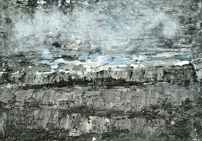 Les lointains 7 - Technique mixte sur bois - 27 x 38 cm - 2026
