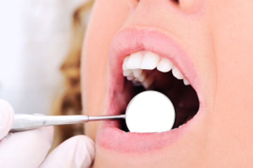 Teeth checkup at dentist's office