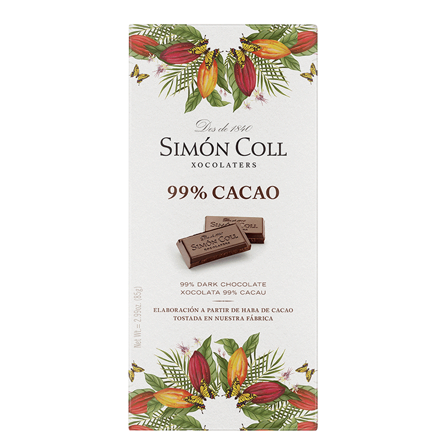TABLETA CHOCOLATE 99 % CACAO SIMON