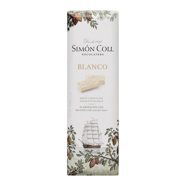 chocolatina 25 gr simon coll blanco