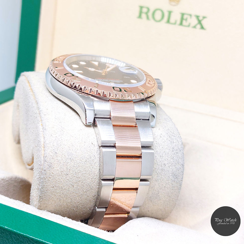 Thumbnail: Rolex 40mm 18K Half RG Black Dial Yachtmaster Date REF: 116621 (Box & Cert-2018)