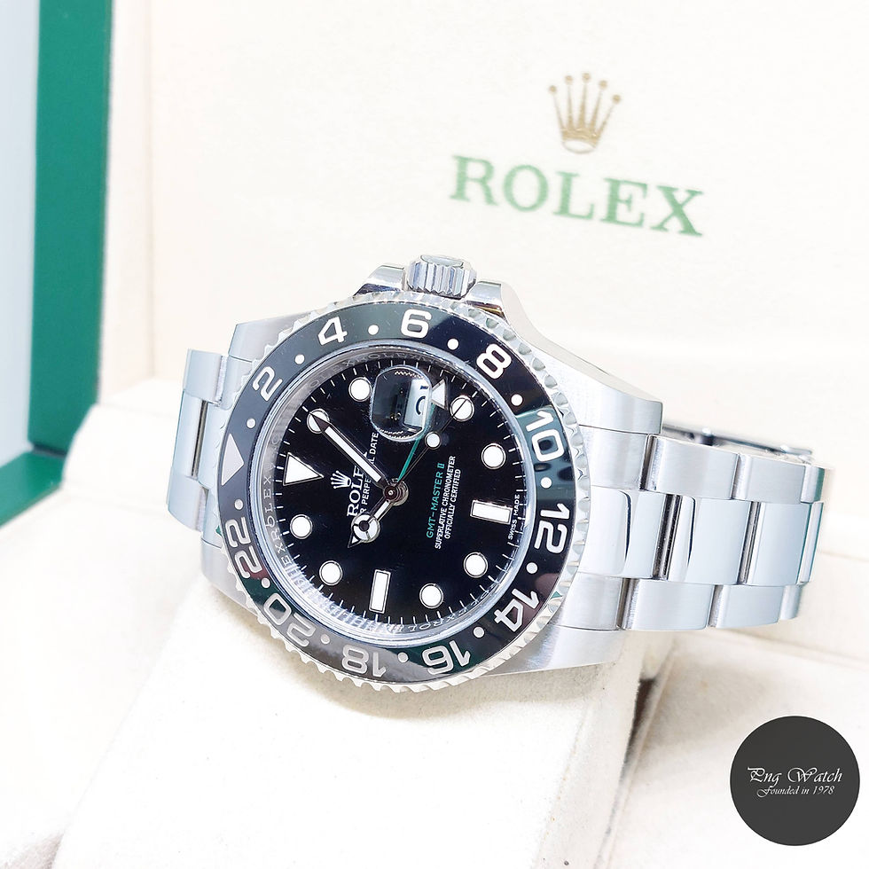 Thumbnail: Rolex 40mm Oyster Perpetual Ceramic Bezel Black Dial GMT Master 2 REF: 116710LN 