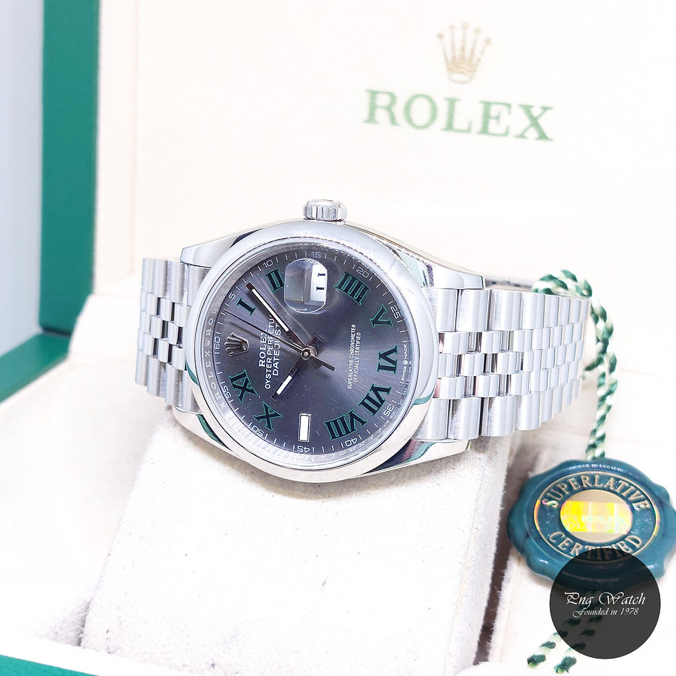 Thumbnail: Rolex 36mm Wimbledon Grey Slate Dial Jubilee Bracelet Datejust REF: 126200 (25)