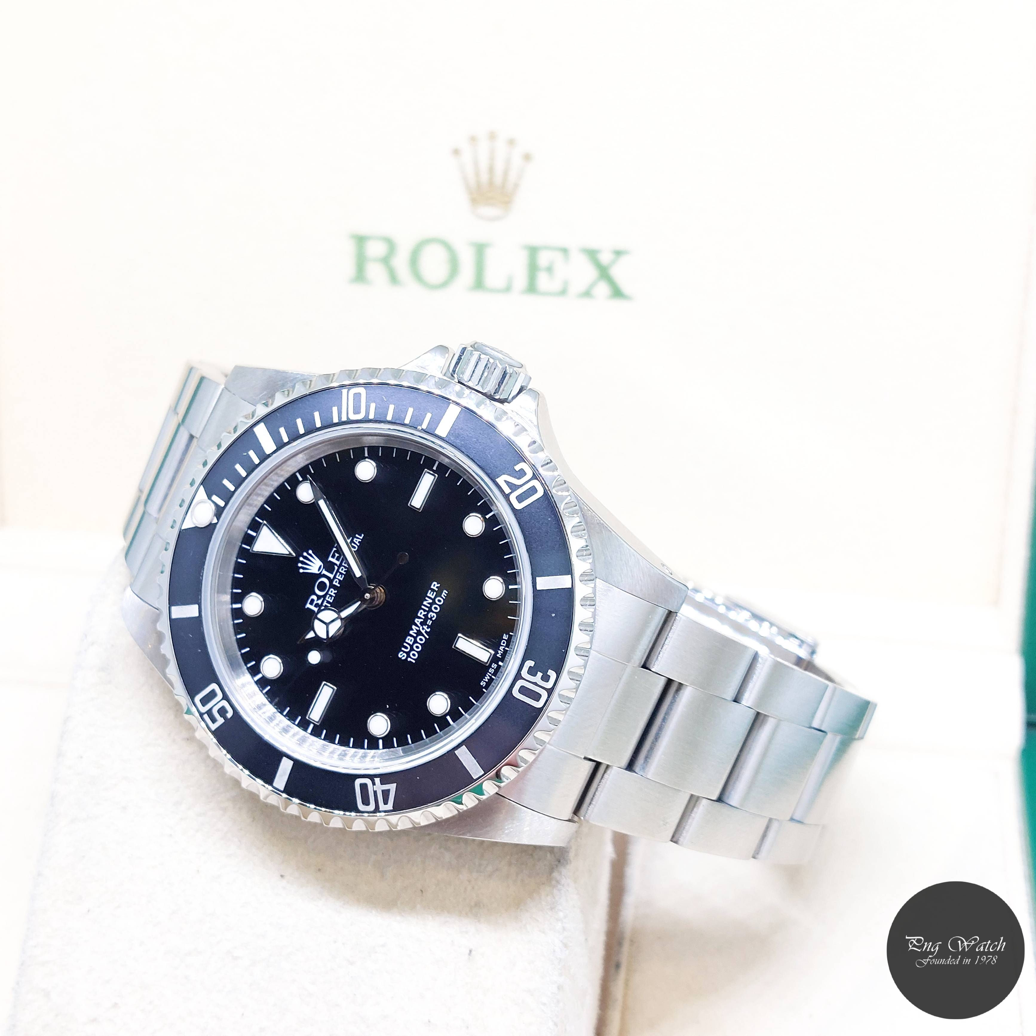 Rolex 40mm Oyster Perpetual 2 Liner Black Dial Submariner No Date REF: 14060 (P)