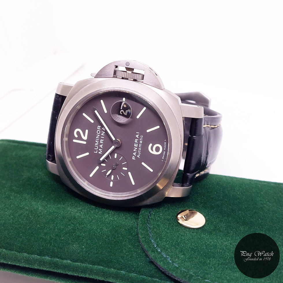 Thumbnail: Panerai 44mm Titanium Automatic Tobacco Brown Luminor Marina PAM240 PAM00240 (J)