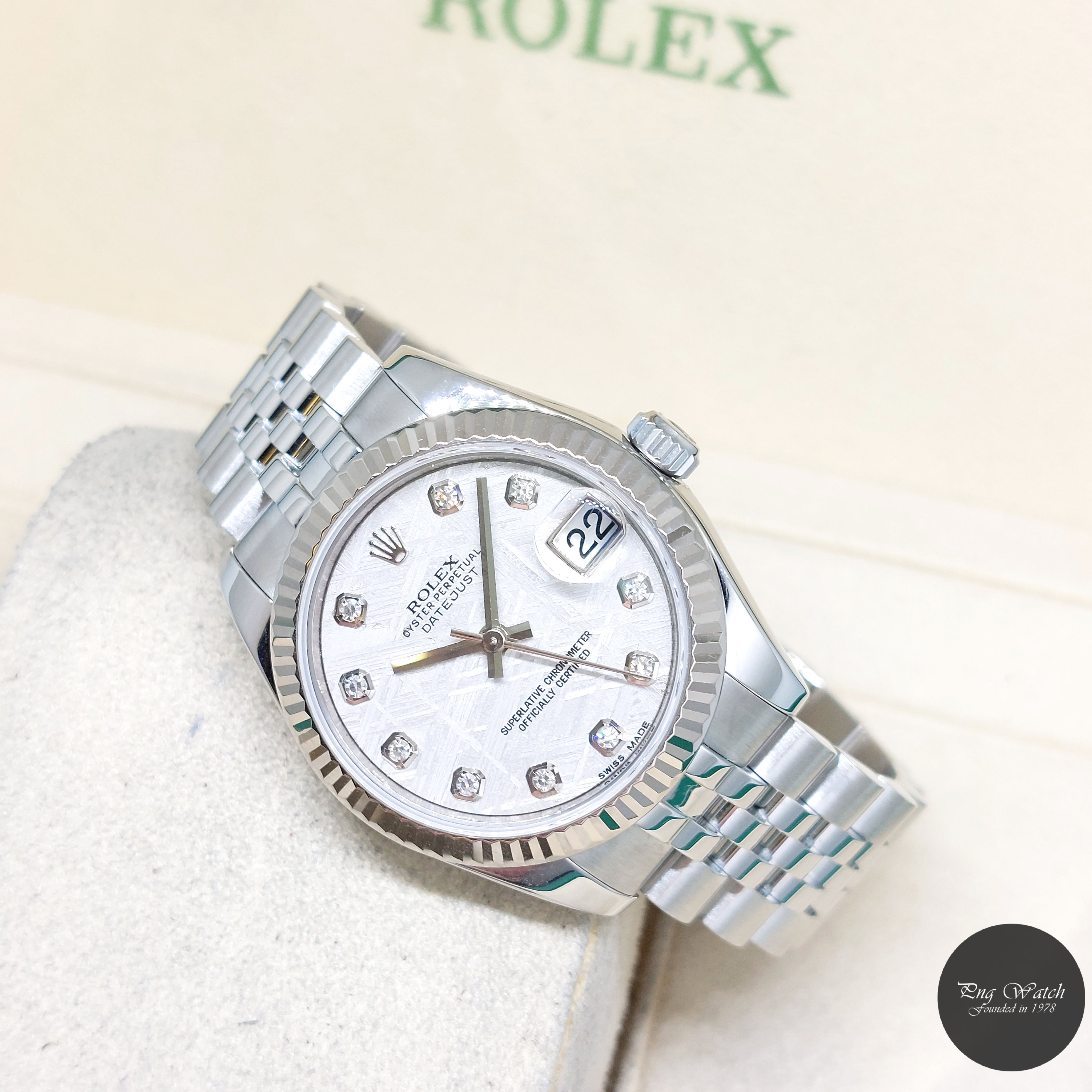 Rolex 31mm Meteorite Big Diamonds Dial Datejust REF: 178274 (Box & Cert-2017)