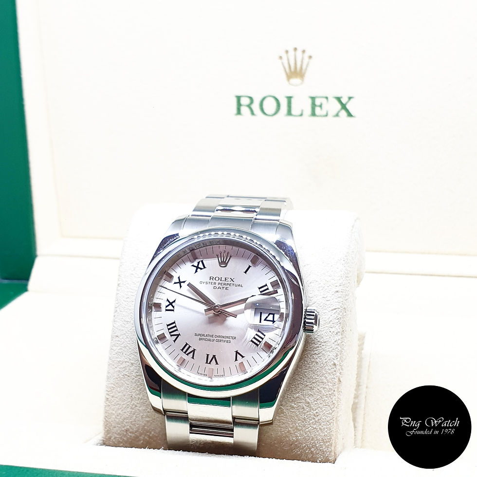 Thumbnail: Rolex Silver 34mm Oyster Perpetual Date REF: 115200