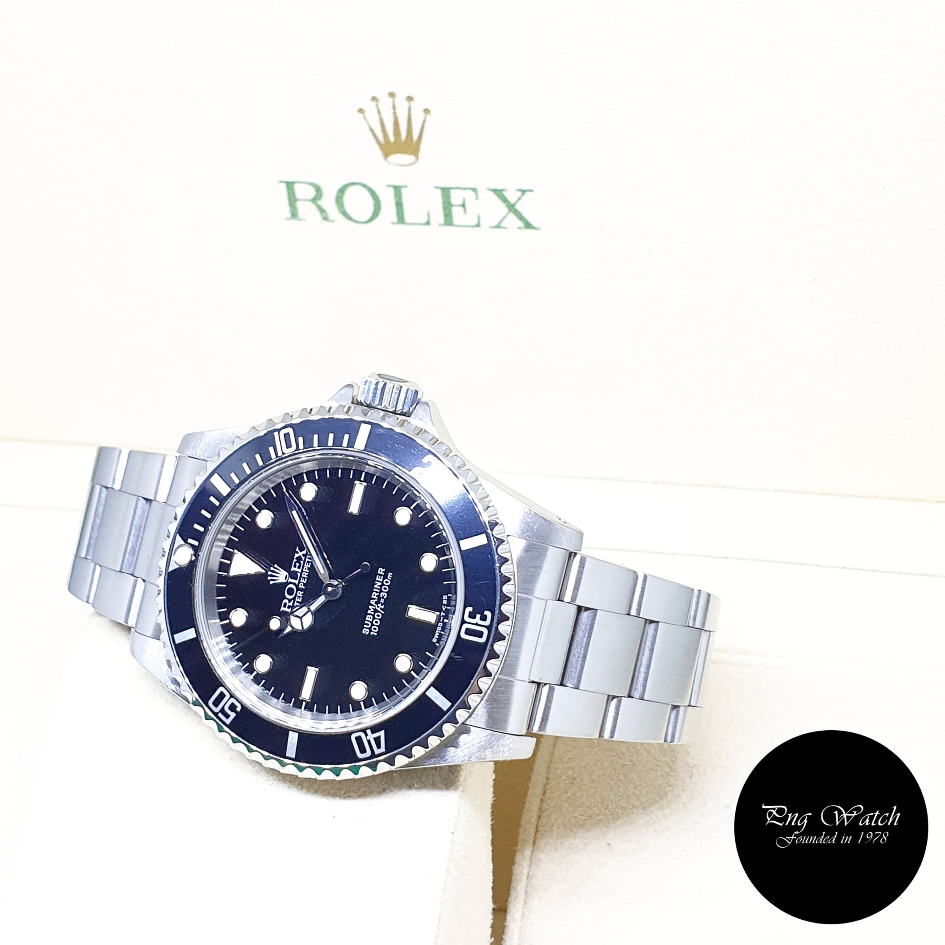 Rolex Oyster Perpetual Tritium 2 Liner No Date Black Submariner REF: 14060 (U)