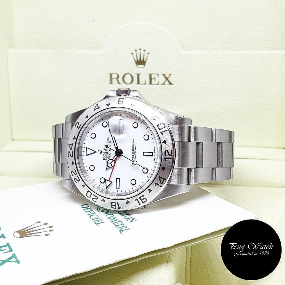 Thumbnail: Rolex Oyster Perpetual White "POLAR" Explorer 2 REF: 16570 (K)(2)