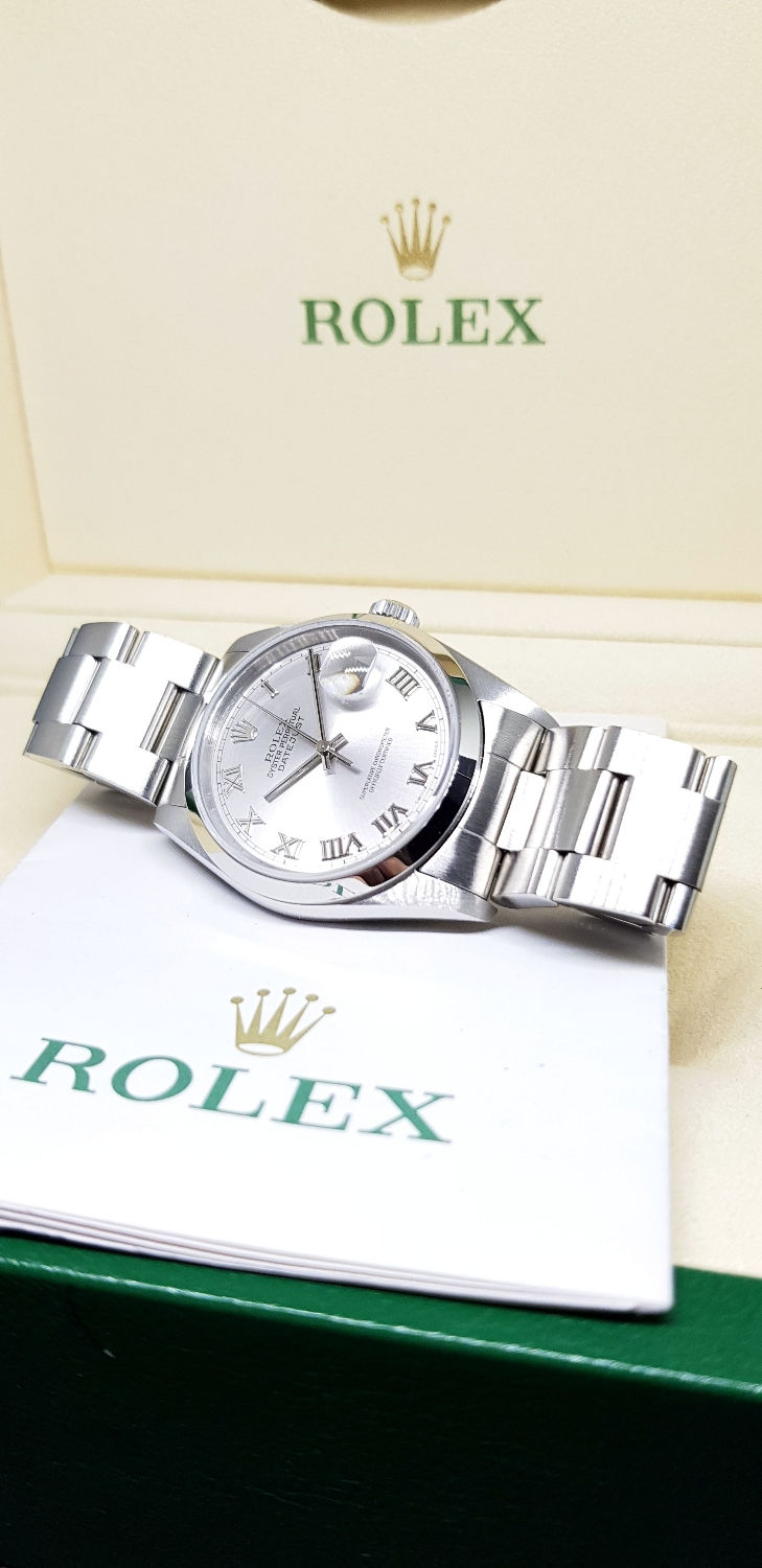 Thumbnail: Rolex White Roman Datejust REF: 16200
