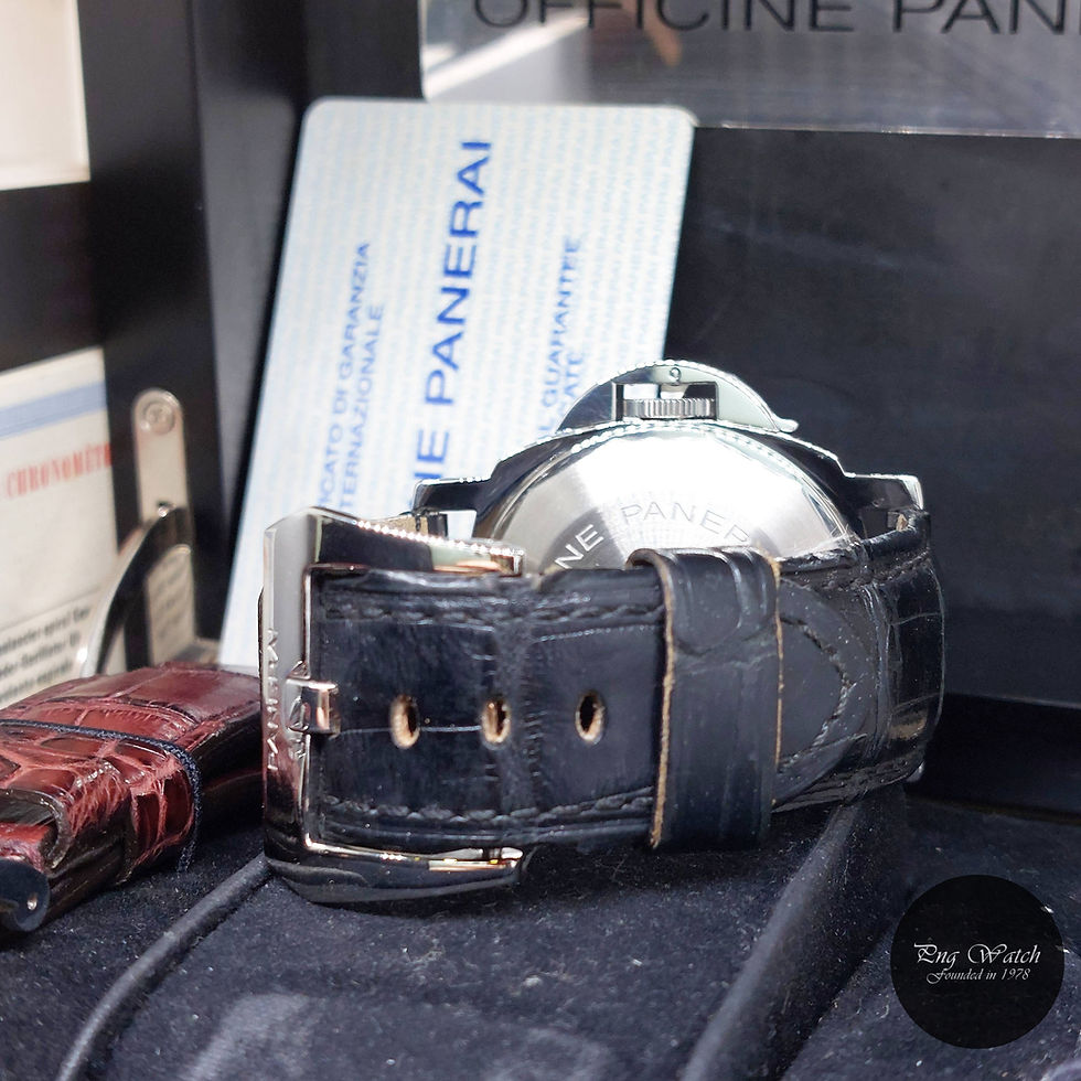 Thumbnail: Luminor Panerai 44mm Black Dial Power Reserve PAM90 PAM00090 (Full Set-I Series)