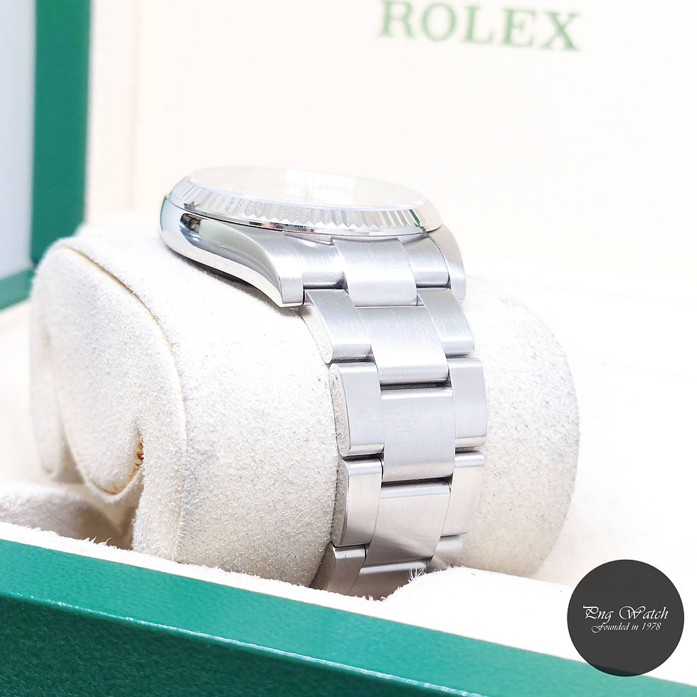 Thumbnail: Rolex 34mm Silver Roman Diamonds Dial Air-King REF: 114234 (M Series)