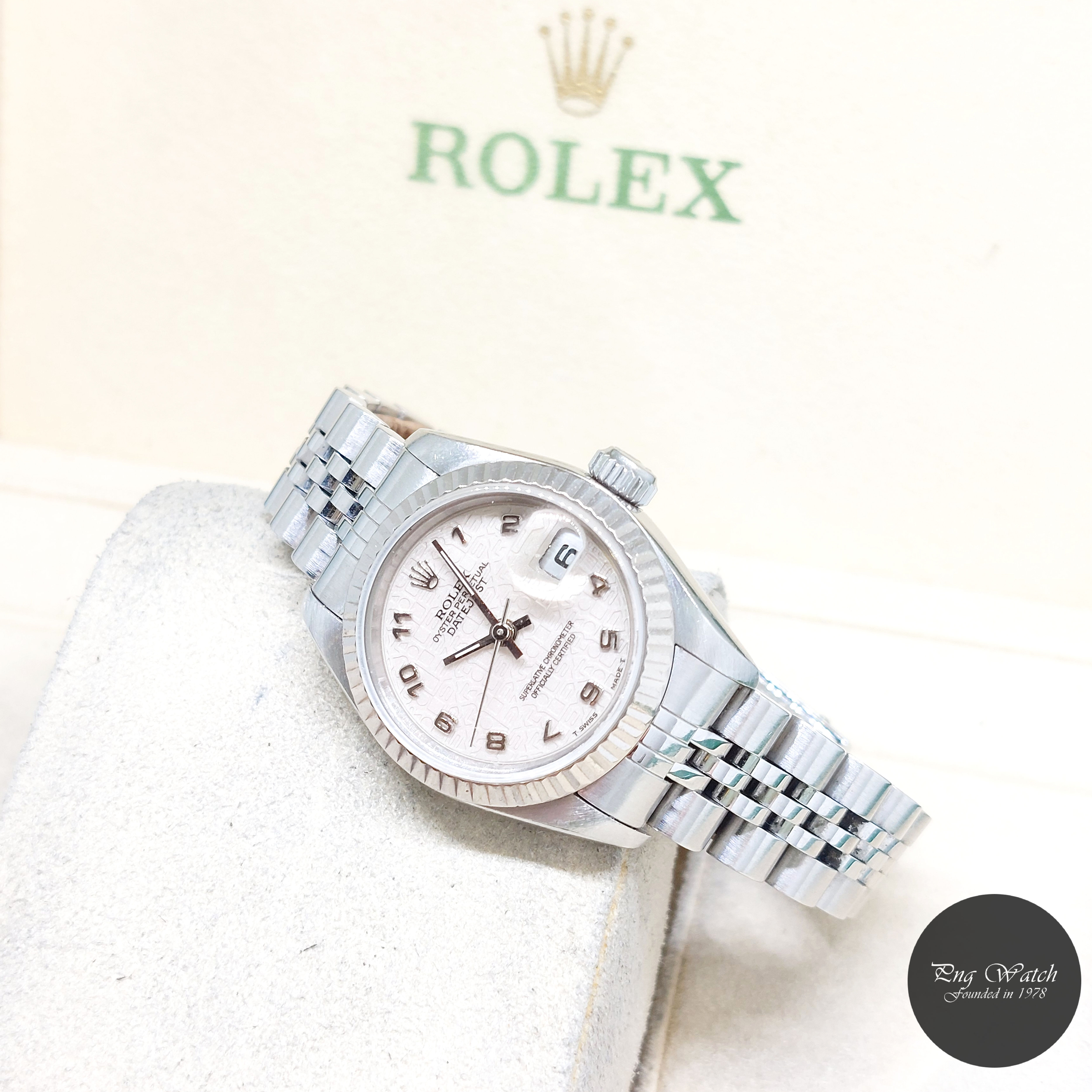 Rolex 26mm Ivory Arabic Dial Lady Datejust REF: 69174 (S Series)