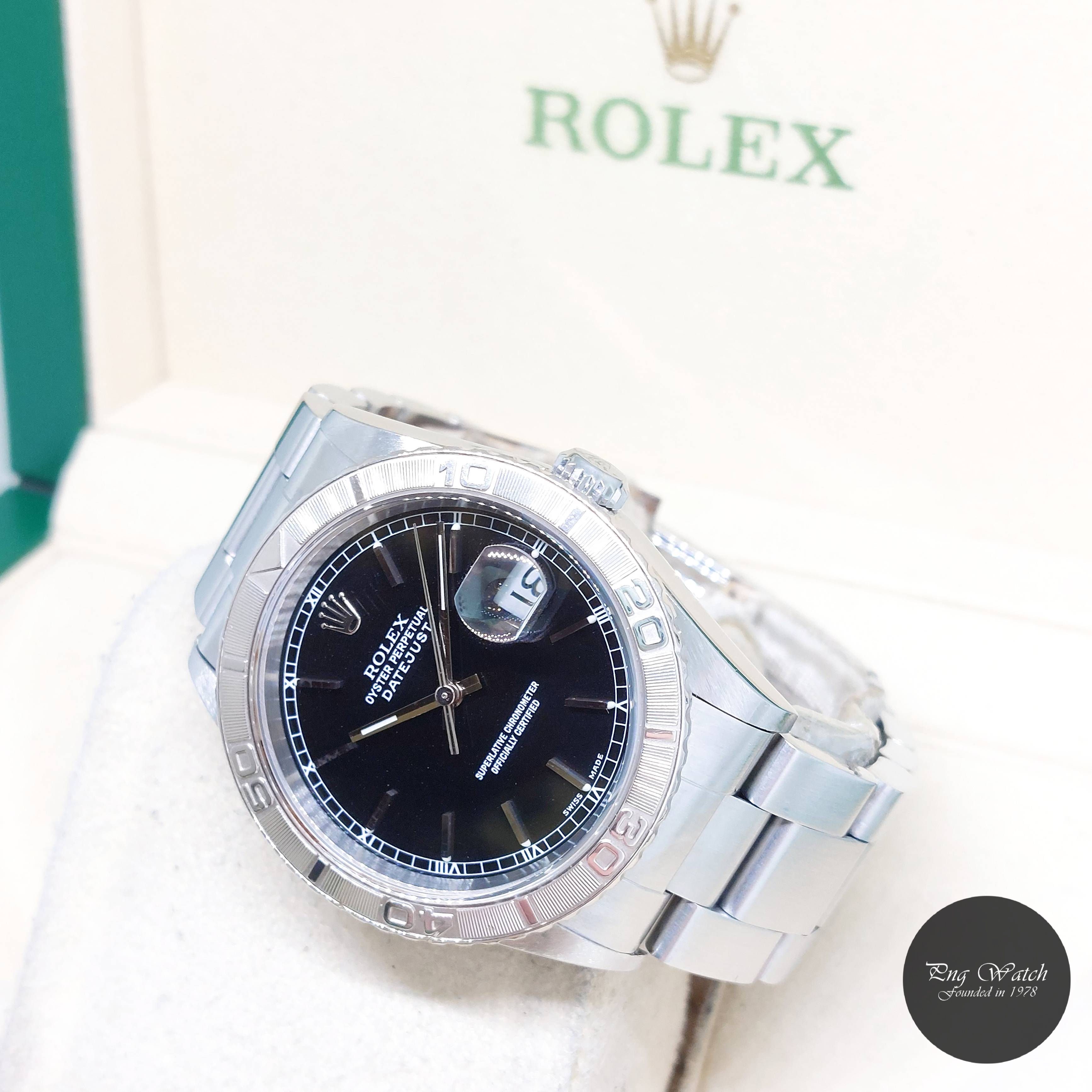 Rolex 36mm Oyster Perpetual Black Sticks Dial TOG Datejust REF: 16264 (Y Series)