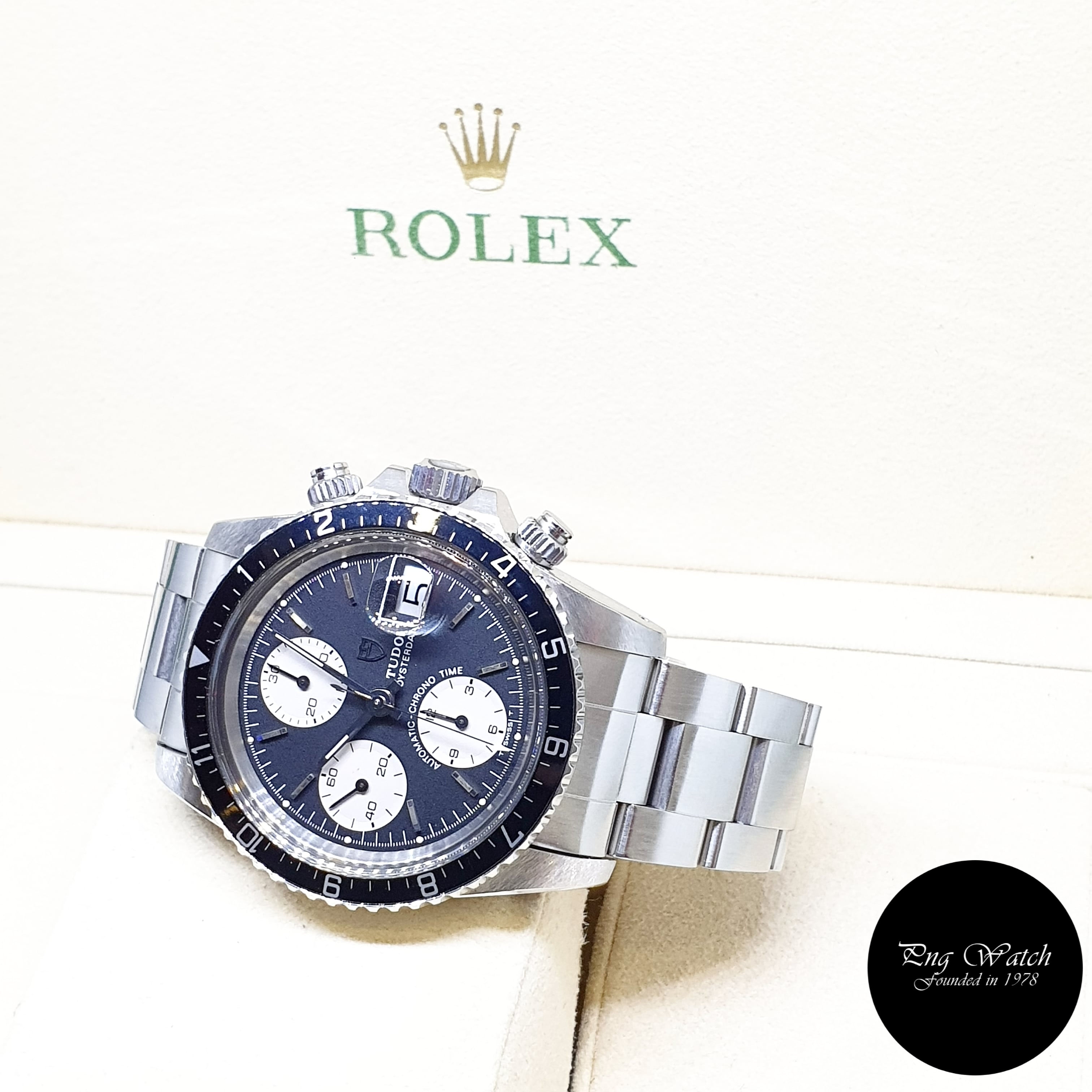 Vintage Tudor Matte Black Oysterdate "Big Block" Chrono (By Rolex) REF: 79170