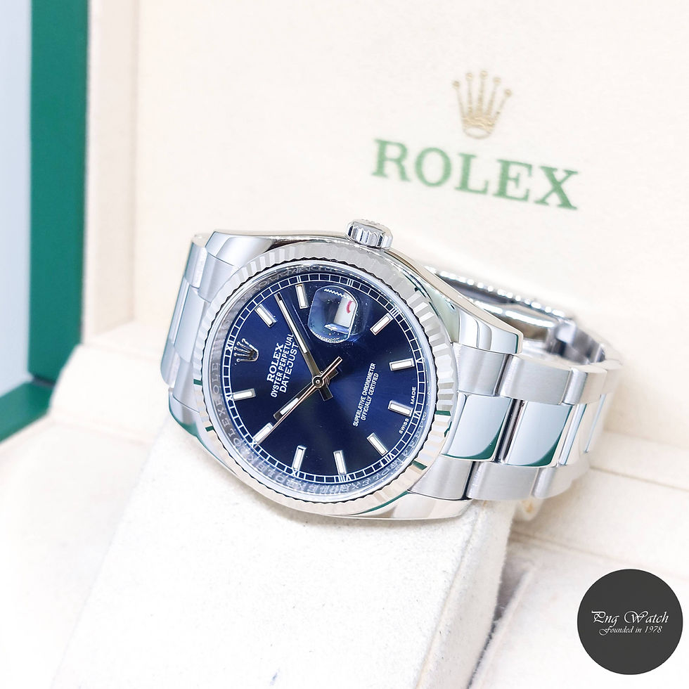 Thumbnail: Rolex 36mm Oyster Perpetual Blue Batons Dial Datejust REF: 116234 (AN Series)