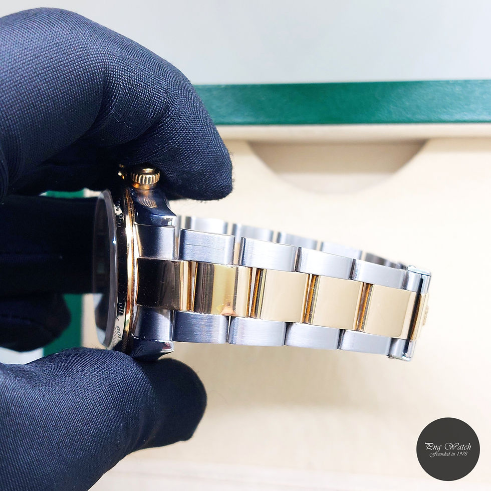 Thumbnail: Rolex 40mm 18K Half Yellow Gold White "Panna" Dial Daytona REF: 116523 (Y)