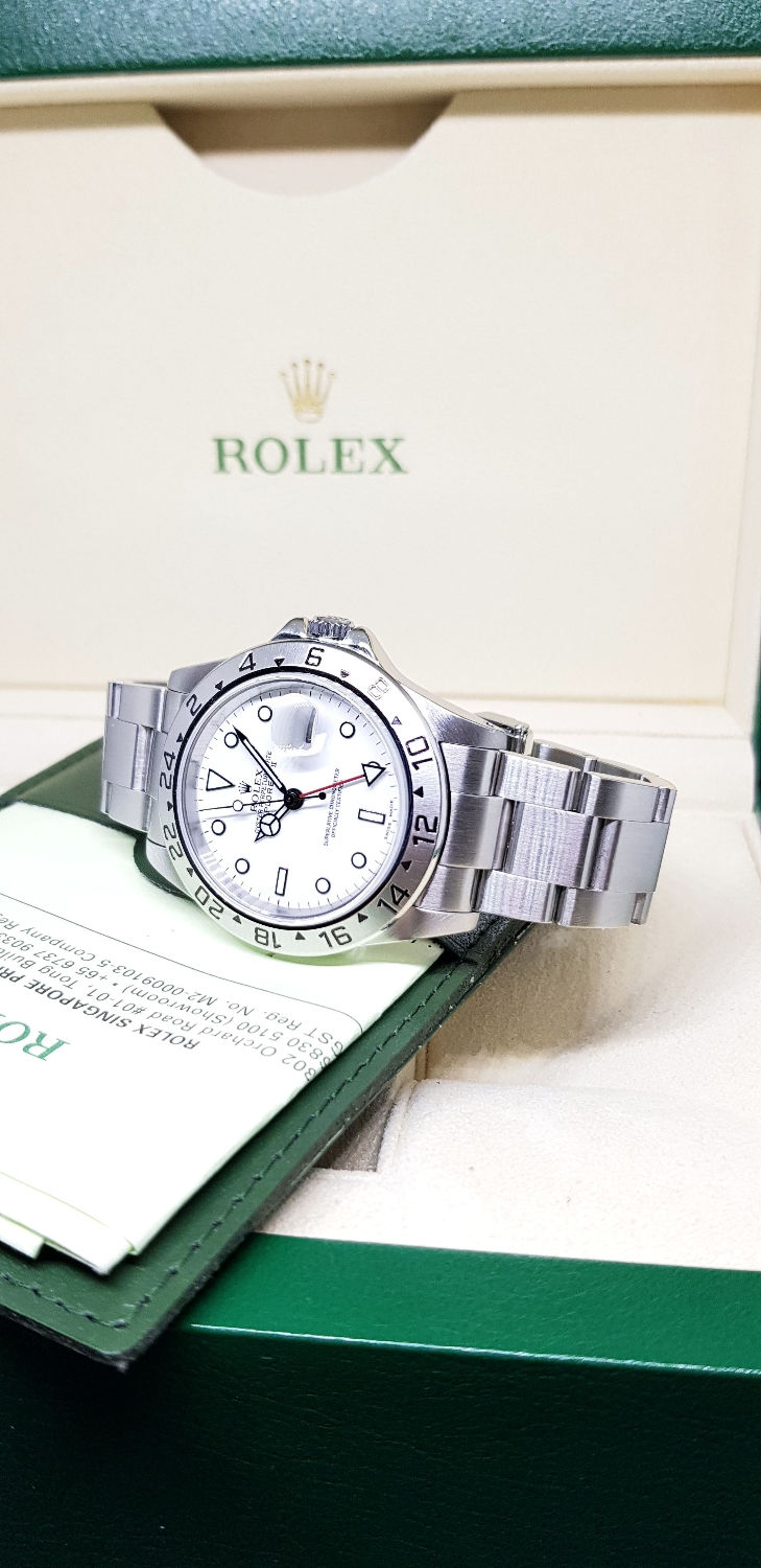 Thumbnail: Rolex Oyster Perpetual White "POLAR" Explorer 2 REF: 16570