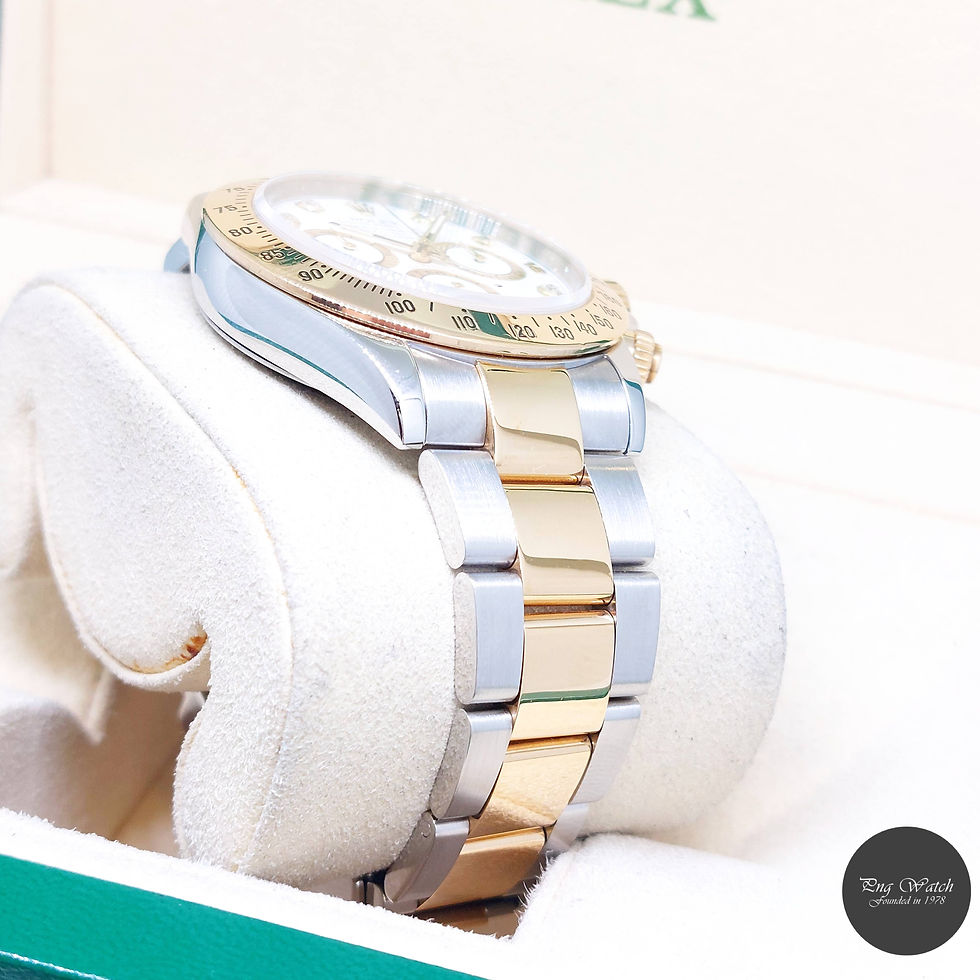 Thumbnail: Rolex 40mm 18K Half Yellow Gold White Diamonds Dial Daytona REF: 116523 (12)